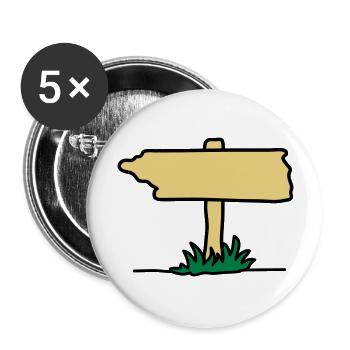 schild_3c - Buttons groß 56 mm (5er Pack) - Weiß - Vorne