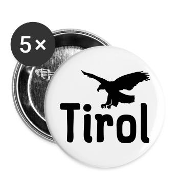 Tirol Adler - Buttons groß 56 mm (5er Pack) - Weiß - Vorne