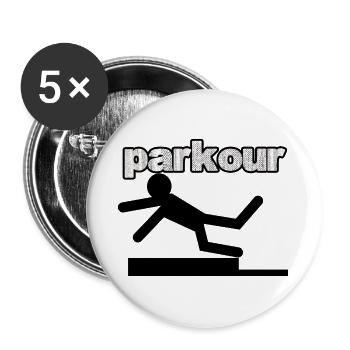 Straße Sport - Buttons groß 56 mm (5er Pack) - Weiß - Vorne