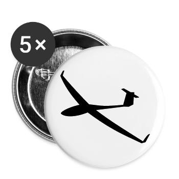 segelflieger - Buttons large 2.2''/56 mm (5-pack) - white - Front