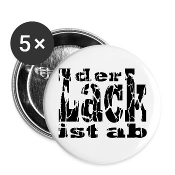 der Lack ist ab - Buttons groß 56 mm (5er Pack) - Weiß - Vorne