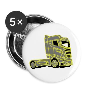 V8 Super R1000 Vabis Truck - Buttons groß 56 mm (5er Pack) - Weiß - Vorne