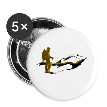 Hiking - Buttons large 2.2''/56 mm (5-pack) - white - Front