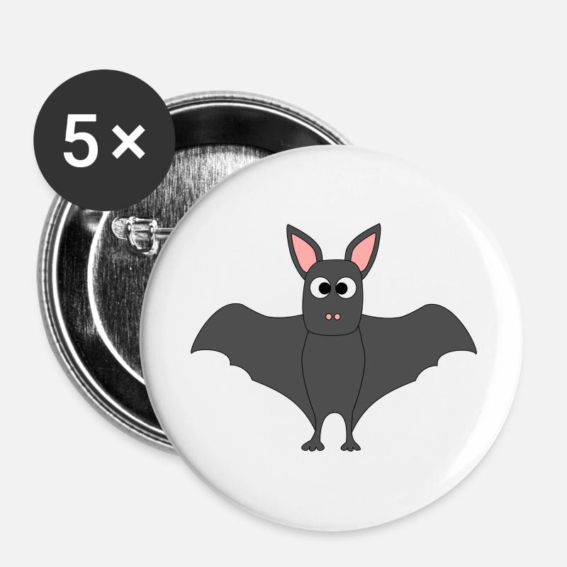 bat - Buttons large 2.2''/56 mm (5-pack) - white