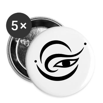 Œil-Harmonie 2 (monochrome) - Lot de 5 grands badges (56 mm) - blanc - Devant