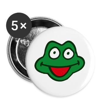 frog - Buttons large 2.2''/56 mm (5-pack) - white - Front