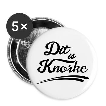 Dit is knorke Berlin berlinerisch Hauptstadt Slang - Buttons groß 56 mm (5er Pack) - Weiß - Vorne