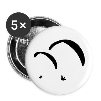 I LOVE PARAGLIDING - Buttons groß 56 mm (5er Pack) - Weiß - Vorne