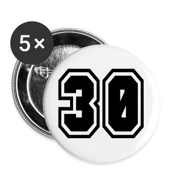 30 - Buttons groß 56 mm (5er Pack) - Weiß - Vorne