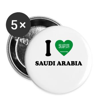 i love home land geschenk SAUDI ARABIA - Buttons groß 56 mm (5er Pack) - Weiß - Vorne