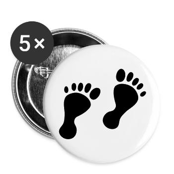 baby feet - Buttons large 2.2''/56 mm (5-pack) - white - Front