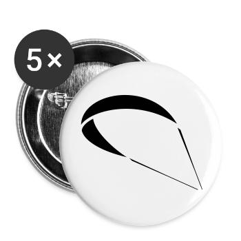 Kite Gleitschirm - Buttons groß 56 mm (5er Pack) - Weiß - Vorne