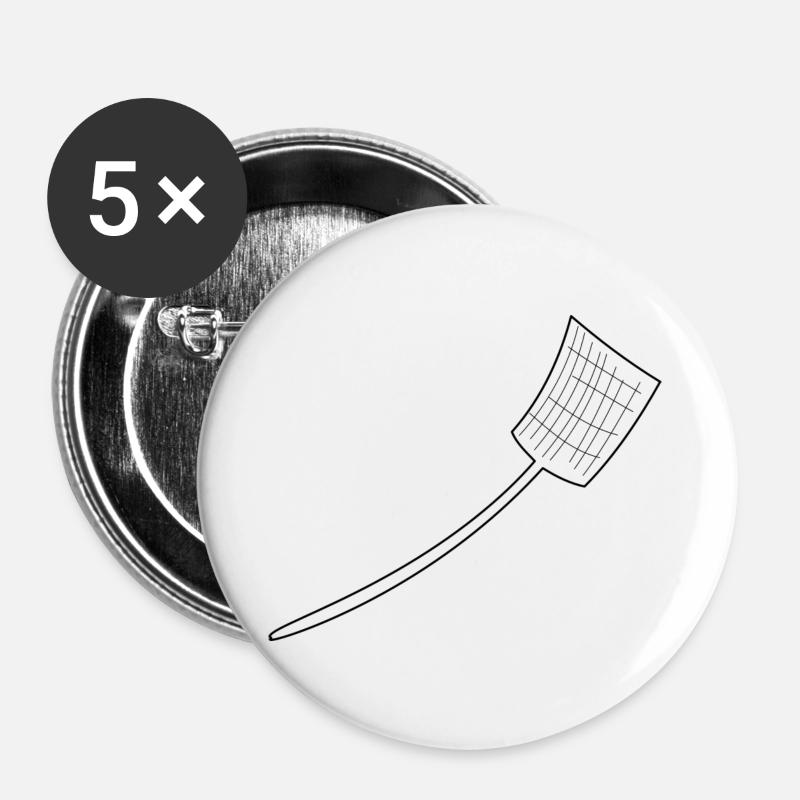 Swatter - Buttons large 2.2''/56 mm (5-pack) - white