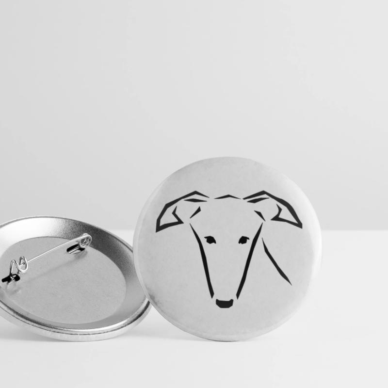 Greyhound head Buttons large 2.2''/56 mm (5-pack)