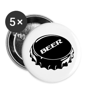 Kronkorken - Buttons large 2.2''/56 mm (5-pack) - white - Front