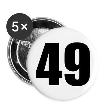 49 - Buttons groß 56 mm (5er Pack) - Weiß - Vorne