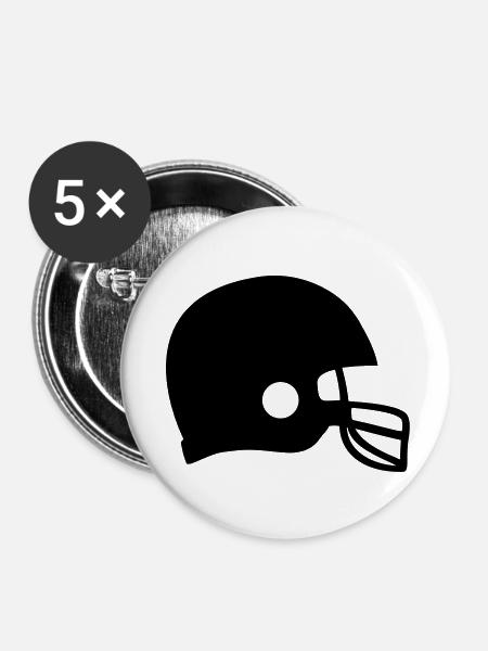 helmet symbol - Buttons groß 56 mm (5er Pack) - Weiß