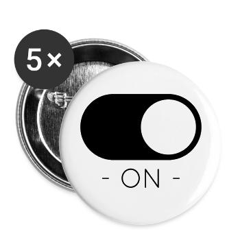 ON - Buttons large 2.2''/56 mm (5-pack) - white - Front