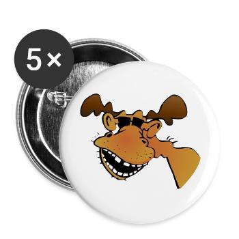 Orignal avec des lunettes de soleil - Lot de 5 grands badges (56 mm) - blanc - Devant