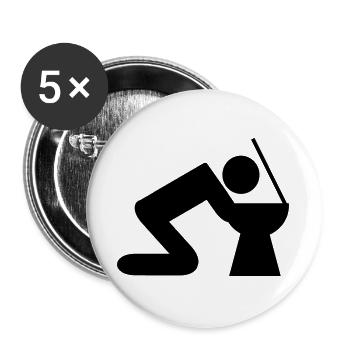 hand over - Buttons large 2.2''/56 mm (5-pack) - white - Front