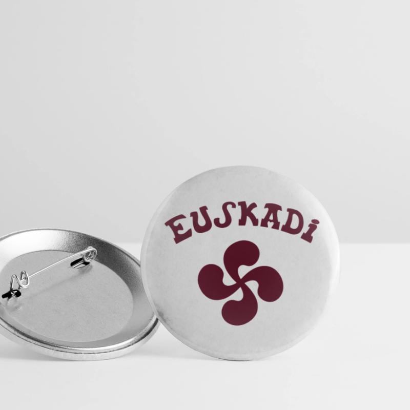 Croix Basque Rouge vectoriel Lot de 5 grands badges (56 mm)