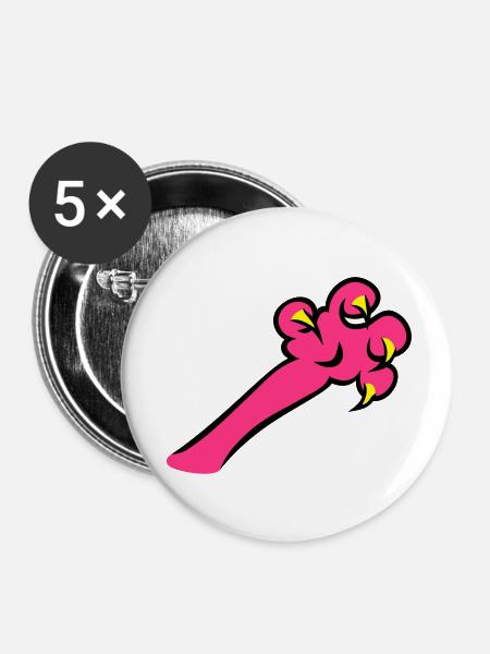 claws / Krallen (3c) - Buttons groß 56 mm (5er Pack) - Weiß