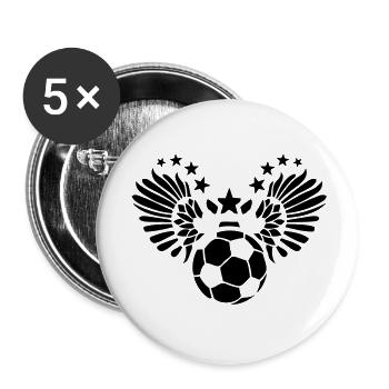wing soccer football sports flying wing fly4 - Buttons large 2.2''/56 mm (5-pack) - white - Front