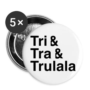 Kasper - Tri Tra Trulala - Buttons groß 56 mm (5er Pack) - Weiß - Vorne