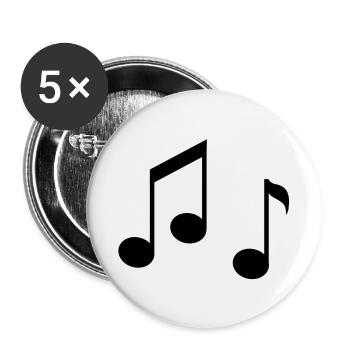 Abstrakte Noten in Pastellfarben - Buttons groß 56 mm (5er Pack) - Weiß - Vorne