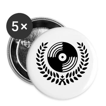 best_dj___f1 - Lot de 5 grands badges (56 mm) - blanc - Devant
