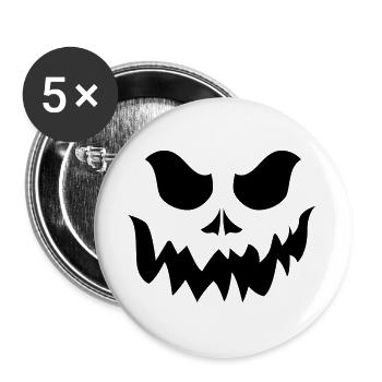 Halloween. Pumpkin - Buttons groß 56 mm (5er Pack) - Weiß - Vorne