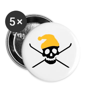 Ski - Buttons groß 56 mm (5er Pack) - Weiß - Vorne