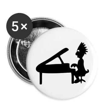 piano classic - Buttons large 2.2''/56 mm (5-pack) - white - Front