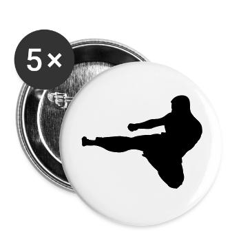 Martial Arts #7 - Buttons large 2.2''/56 mm (5-pack) - white - Front