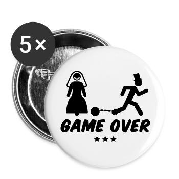 ehe_game_over___f1 - Lot de 5 grands badges (56 mm) - blanc - Devant