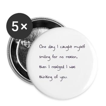 love quotes uk - Buttons large 2.2''/56 mm (5-pack) - white - Front
