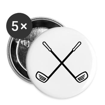 golf_sport_1_f1 - Buttons groß 56 mm (5er Pack) - Weiß - Vorne