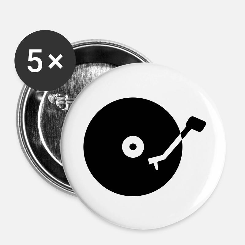 Turntable vinyl - Buttons large 2.2''/56 mm (5-pack) - white