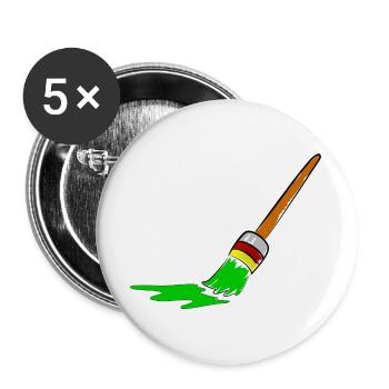 Urban Graffiti Brush Design - Buttons large 2.2''/56 mm (5-pack) - white - Front