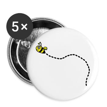 biene2 - Buttons large 2.2''/56 mm (5-pack) - white - Front