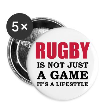rugby style - Buttons large 2.2''/56 mm (5-pack) - white - Front