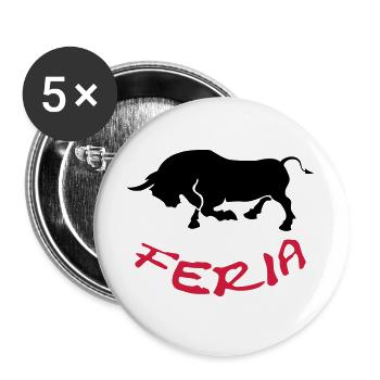 Feria ! - Lot de 5 grands badges (56 mm) - blanc - Devant