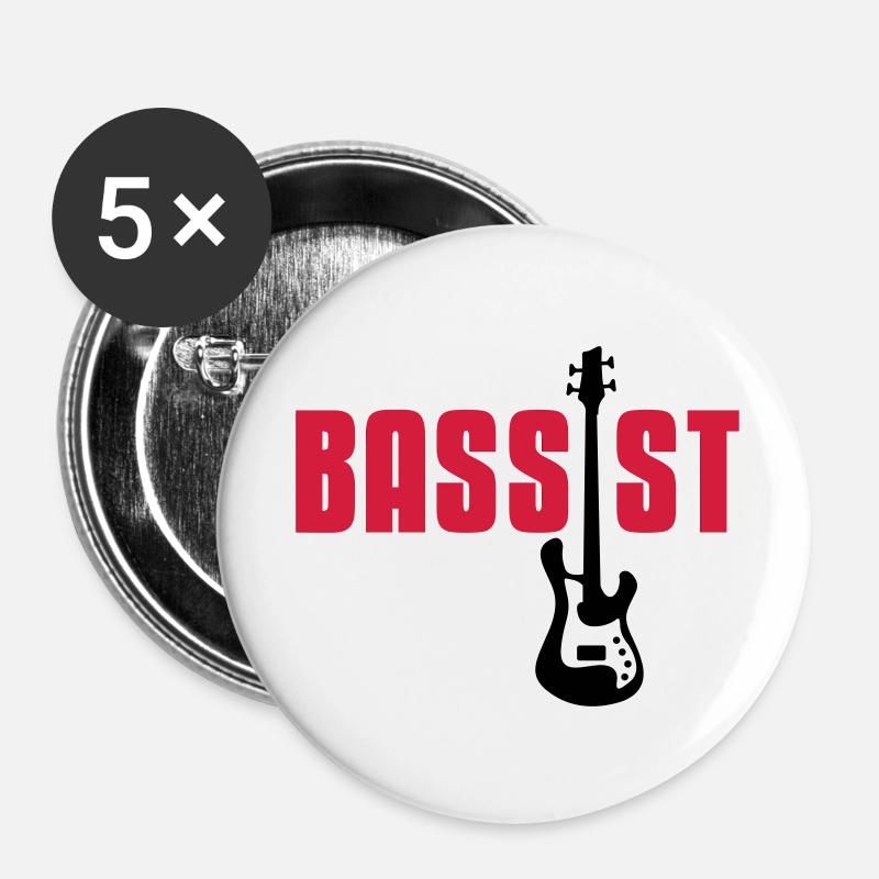 bassist - Buttons large 2.2''/56 mm (5-pack) - white