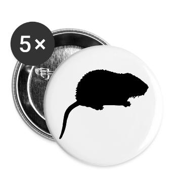 nutria_n1 - Buttons large 2.2''/56 mm (5-pack) - white - Front