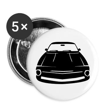 auto - Buttons groß 56 mm (5er Pack) - Weiß - Vorne