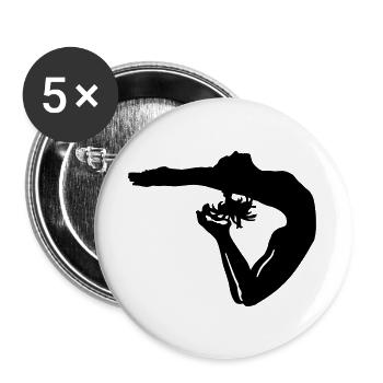 gymnastics girl - Lot de 5 grands badges (56 mm) - blanc - Devant