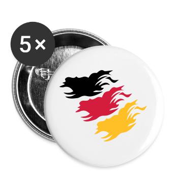Design Germany - Buttons large 2.2''/56 mm (5-pack) - white - Front