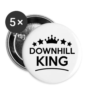 downhill king stars - Lot de 5 grands badges (56 mm) - blanc - Devant