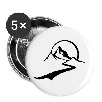 berg_tour - Buttons groß 56 mm (5er Pack) - Weiß - Vorne
