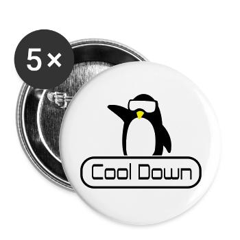 cool down - Buttons groß 56 mm (5er Pack) - Weiß - Vorne